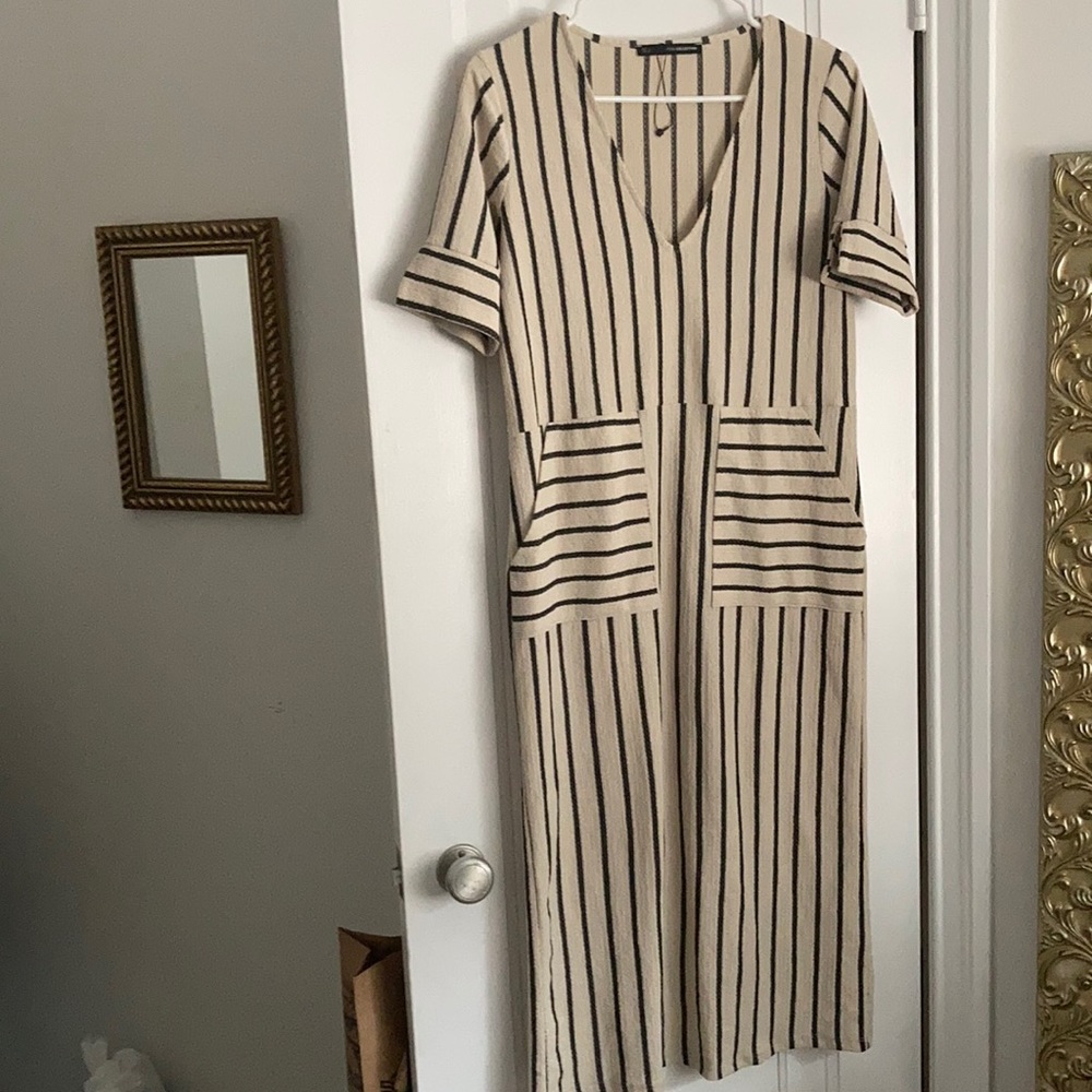 Sferra Midi Striped Dress - Size Small